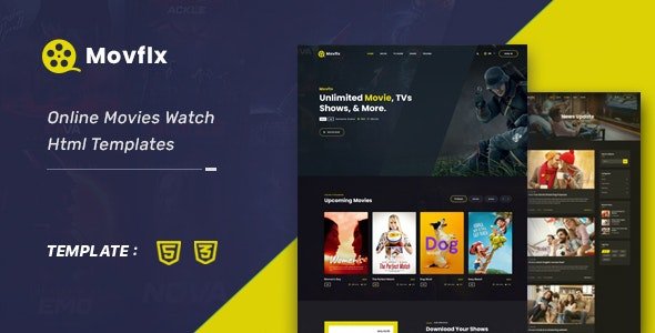 دانلود قالب HTML فیلم و ویدیو Movflx