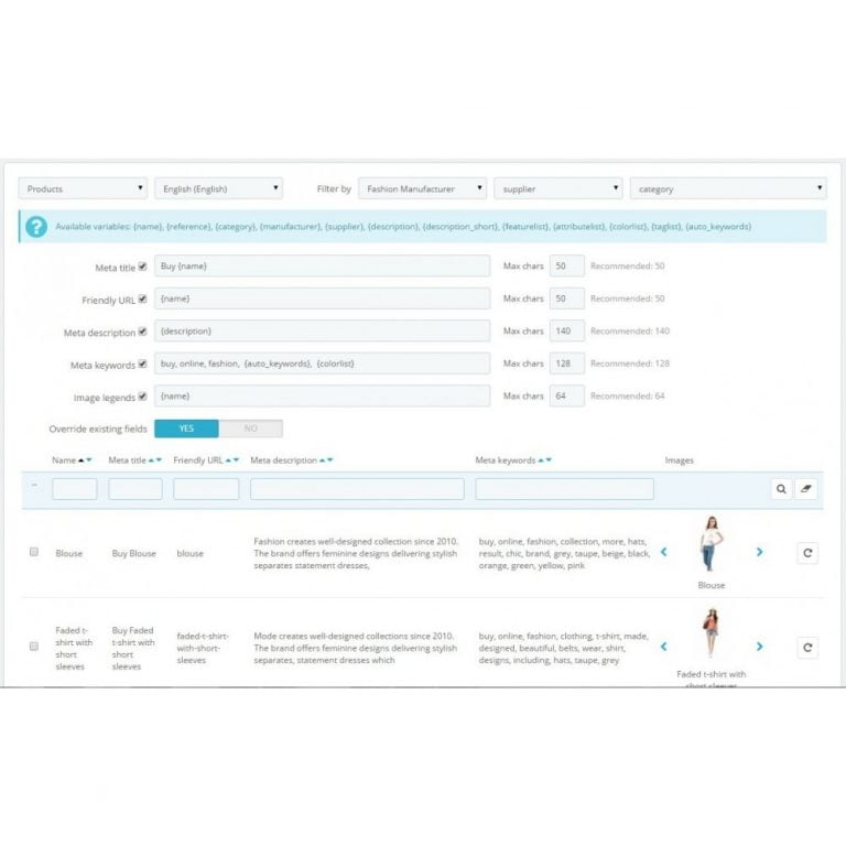 دانلود ماژول SEO Meta Tags Manager برای پرستاشاپ