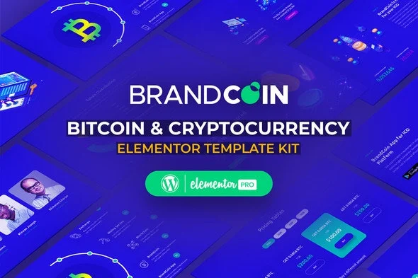 دانلود کیت تمپلیت المنتور کریپتوکارنسی BrandCoin