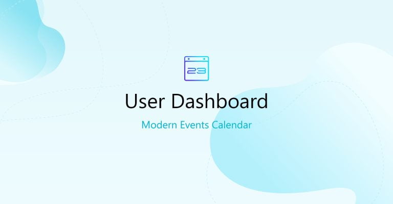 دانلود ادآن User Dashboard Addon برای Modern Events Calendar