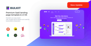 دانلود قالب و کیت رابط کاربری HTML پریمیوم لندینگ Bulkit