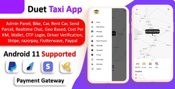 دانلود اپلیکیشن تاکسی و آژانس Duet Taxi App
