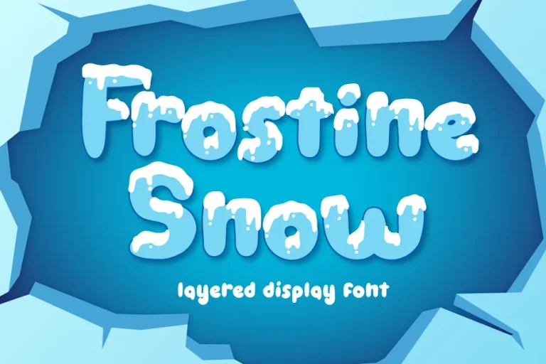 دانلود فونت طرح کریسمس و برف Frostine Snow