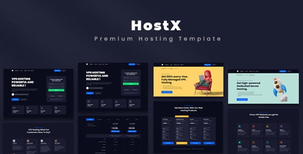 دانلود قالب خدمات هاستینگ و میزبانی HostX