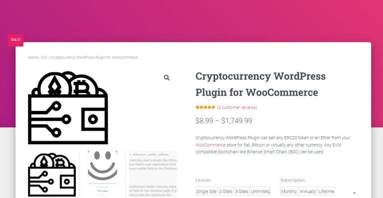 دانلود افزونه Cryptocurrency WordPress Plugin for WooCommerce