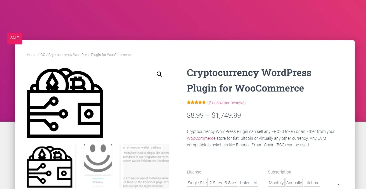 دانلود افزونه Cryptocurrency WordPress Plugin for WooCommerce