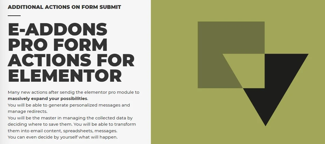 دانلود افزونه E-Addons PRO FORM ACTIONS برای المنتور