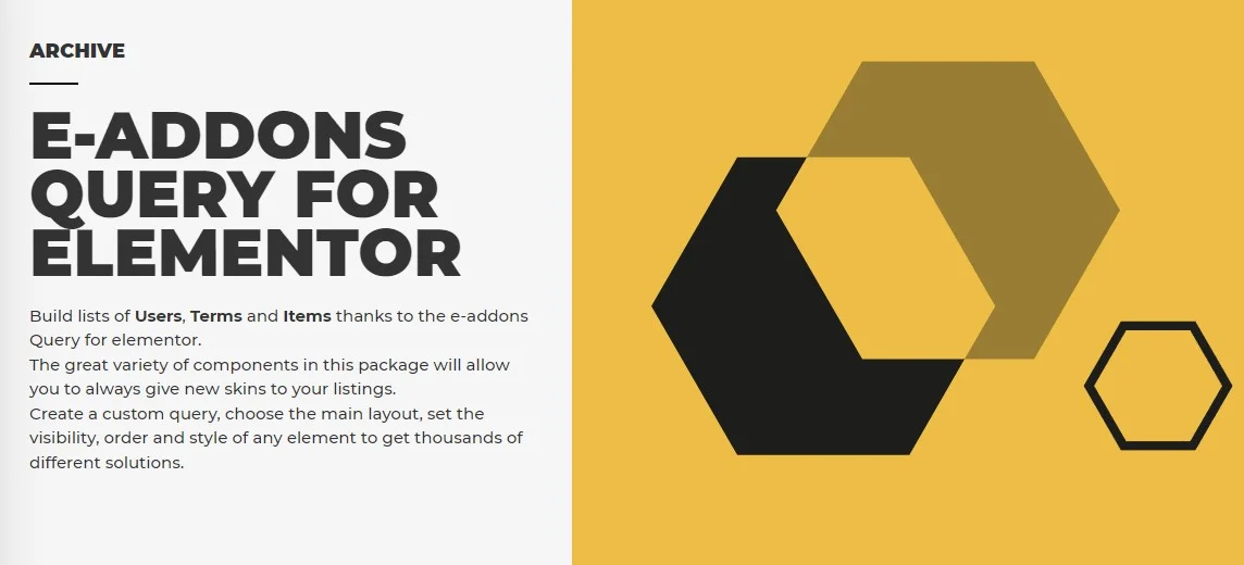 دانلود افزونه E-Addons QUERY برای المنتور