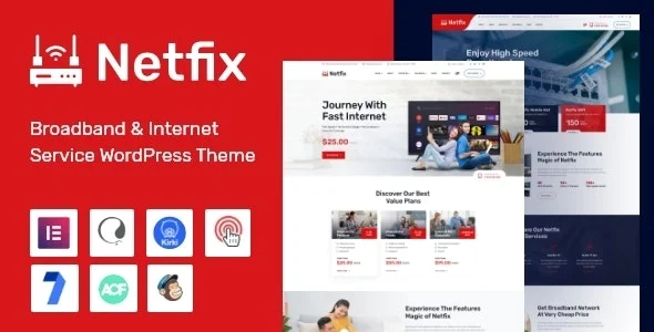 دانلود قالب خدمات اینترنت Netfix برای وردپرس