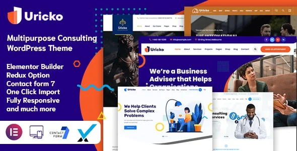 دانلود قالب چندمنظوره خدمات مشاوره Uricko برای وردپرس