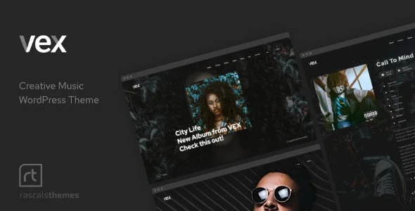 دنلود قالب سایت موسیقی Vex برای وردپرس