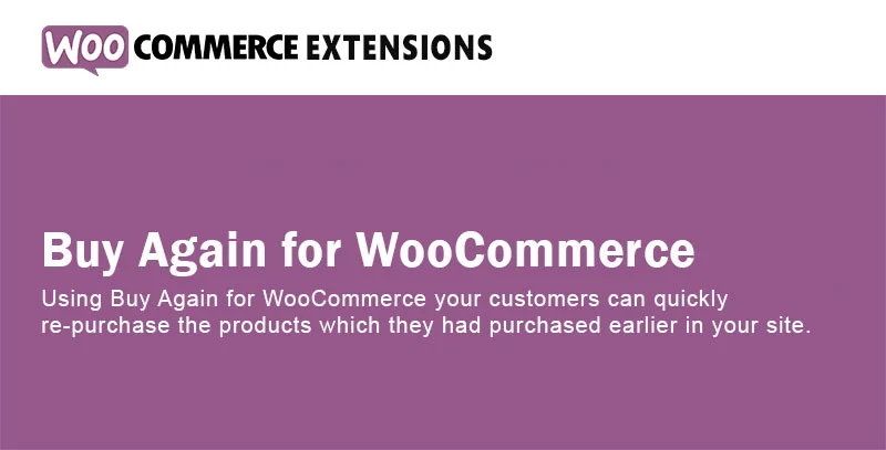 دانلود افزونه Buy Again for WooCommerce برای ووکامرس