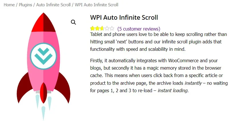 دانلود افزونه WPI Auto Infinite Scroll برای وردپرس