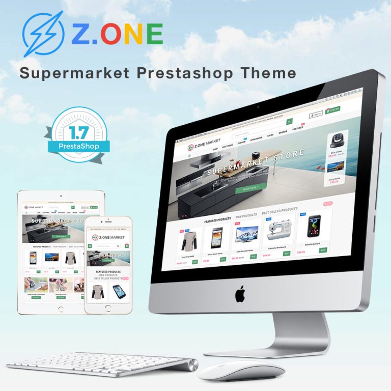دانلود قالب سوپرمارکت آنلاین ZOne برای پرستاشاپ