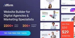 دانلود قالب شرکتی و بازاریابی Affirm برای وردپرس