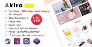 دانلود قالب Akira Elementor برای پرستاشاپ