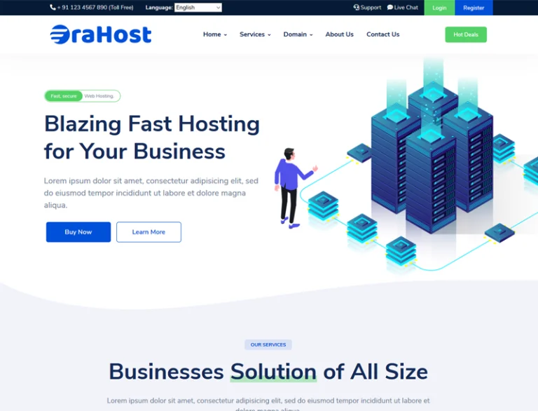 دانلود قالب Erahost برای WHMCS
