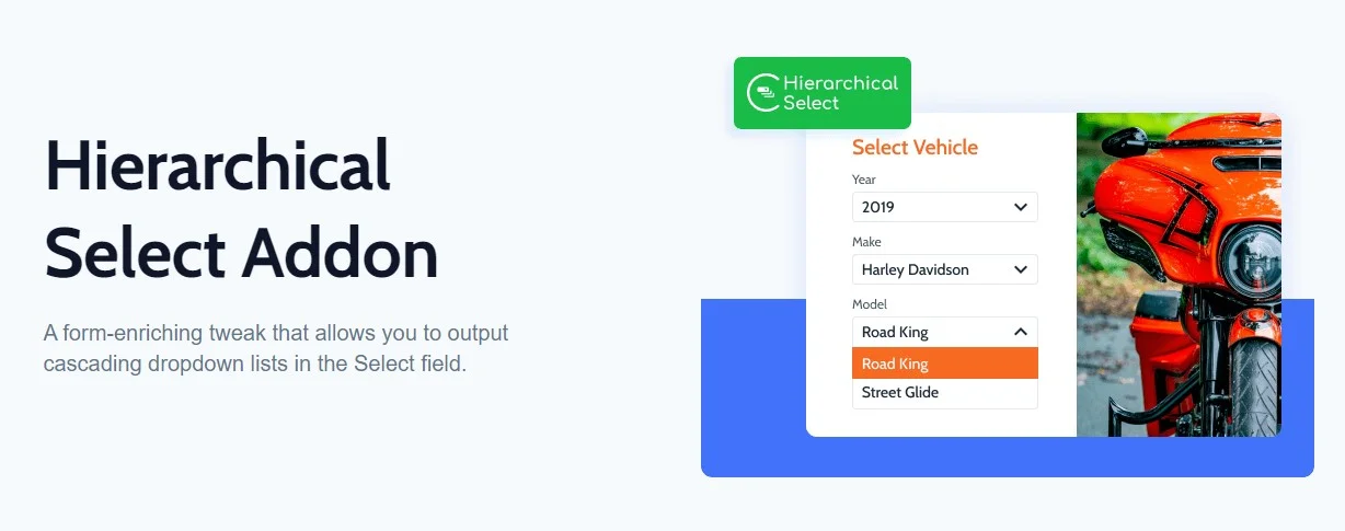 دانلود Hierarchical Select Addon برای جت فرم بیلدر