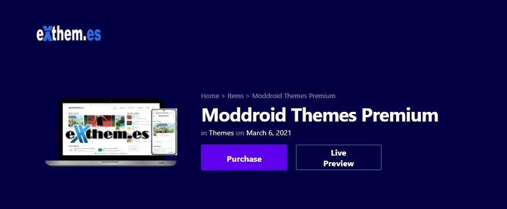 دانلود قالب Moddroid Premium برای وردپرس