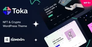 دانلود قالب NFT و کریپتوکارنسی Toka برای وردپرس