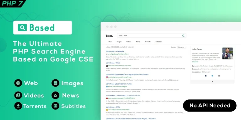 دانلود اسکریپت PHP موتور جستجو Based بر پایه Google CSE