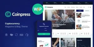 دانلود قالب مجله کریپتوکارنسی Coinpress برای وردپرس