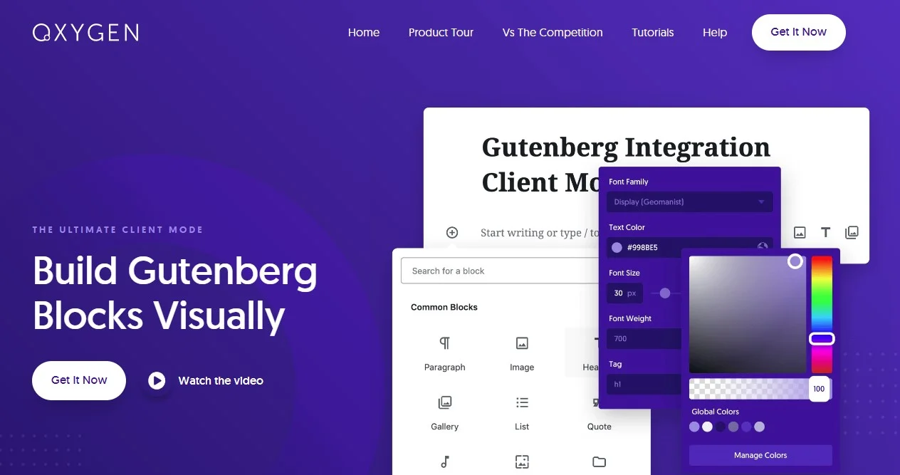 دانلود افزونه Oxygen Gutenberg Integration برای اکسیژن بیلدر
