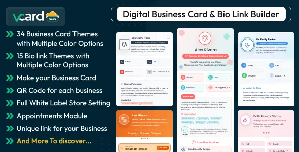 دانلود اسکریپت کارت ویزیت دیجیتال vCard SaaS