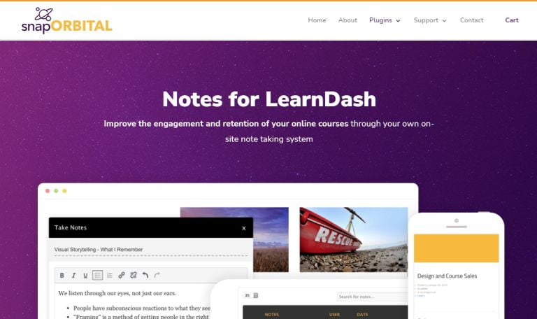 دانلود افزونه Snap Orbital Notes for LearnDash