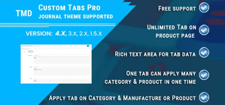 دانلود افزونه Custom Tabs Pro برای اپن کارت