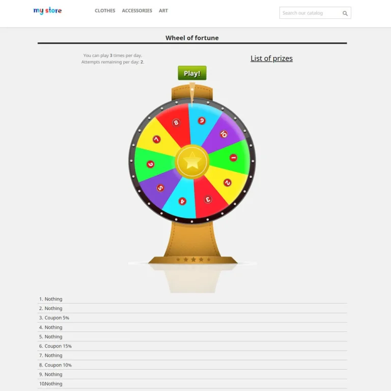 دانلود ماژول Wheel of Fortune برای پرستاشاپ
