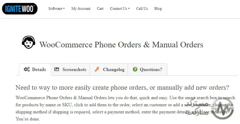 دانلود افزونه WooCommerce Phone Orders and Manual Orders سفارش تلفنی ووکامرس
