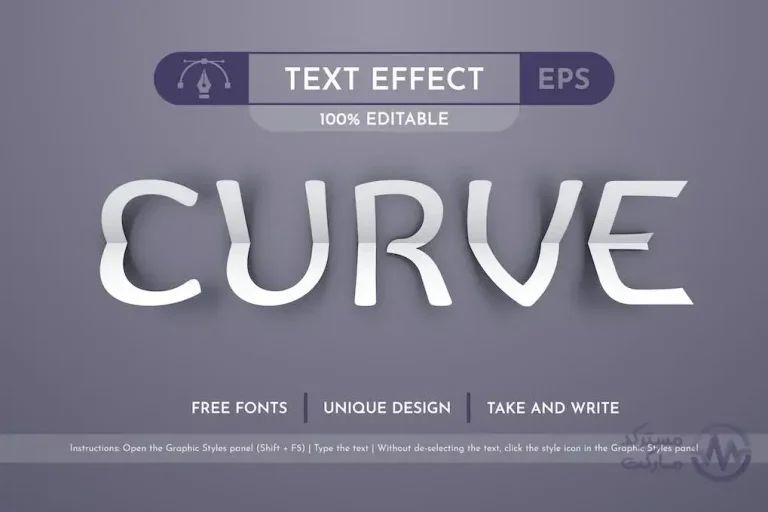 دانلود Bend Paper افکت متن قابل ویرایش و استایل فونت