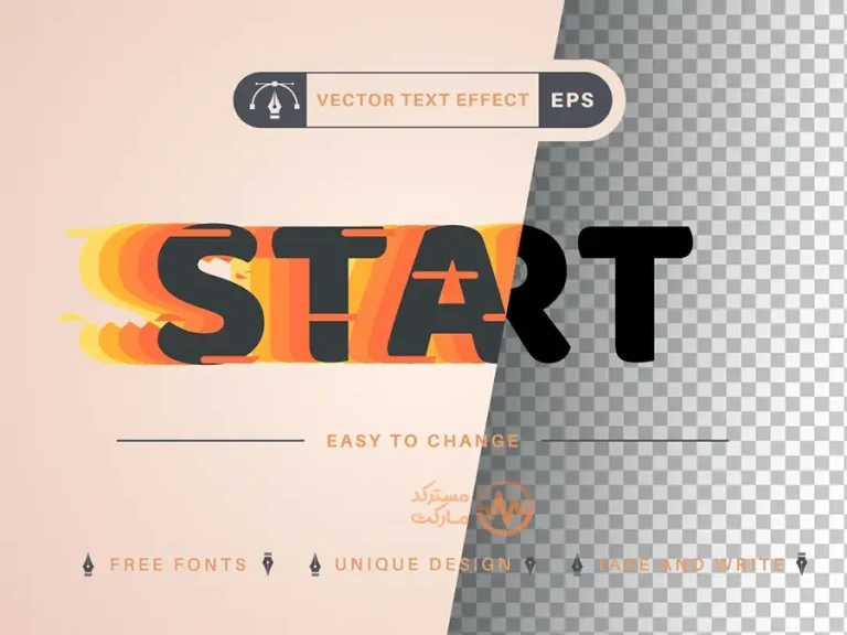 دانلود Start استارت افکت متن قابل ویرایش و استایل فونت