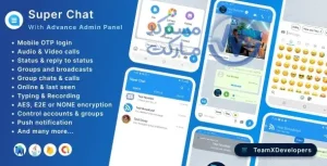 دانلود Super Chat سورس اپلیکیشن پیامرسان مشابه واتساپ
