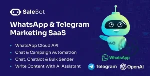 دانلود اسکریپت مارکتینگ واتس اپ و تلگرام SaleBot