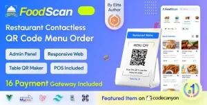 دانلود اسکریپت FoodScan ساخت منوی غذا رستوران