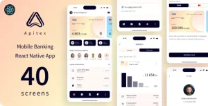 دانلود Apitex اپلیکیشن React Native بانکداری و سیستم مالی