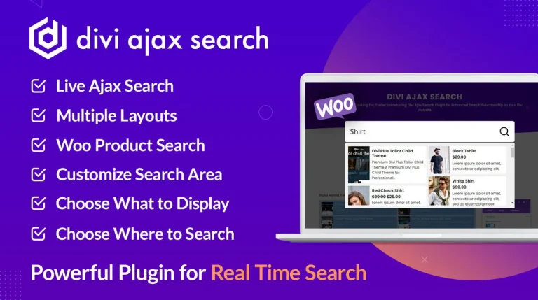 دانلود افزونه Divi Ajax Search جستجوی ایجکسی دی وی برای وردپرس