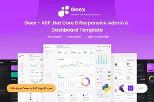 دانلود قالب داشبورد مدیریتی Geex ASP .Net Core