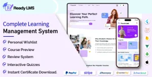 دانلود سیستم آموزشی Ready LMS اپلیکیشن به همراه وبسایت و پنل مدیریت
