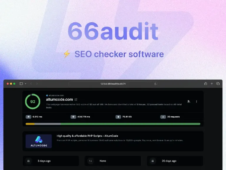 دانلود 66audit اسکریپت ارزیابی سئو
