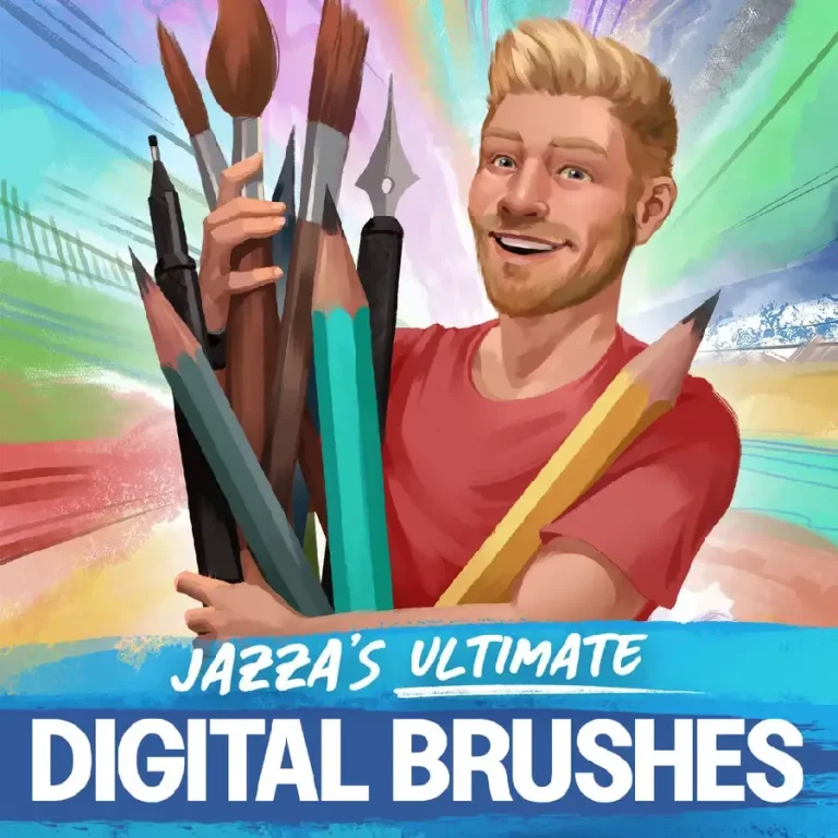 دانلود Jazza's Ultimate DIGITAL BRUSHES مجموعه براش فتوشاپ، پروکریت و کلیپ استودیو پینت