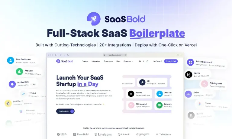 دانلود SaaSBold کیت استارتر نکست جی اس