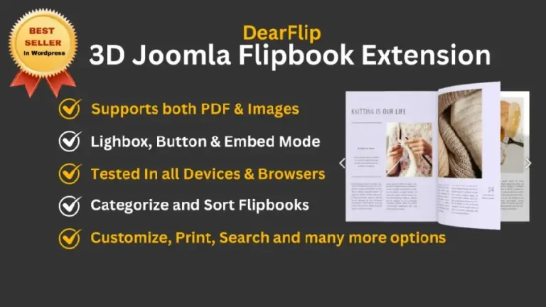 دانلود افزونه 3D Flipbook Dearflip برای جوملا
