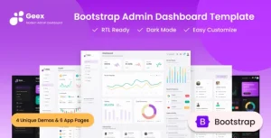 دانلود Geex Bootstrap5 قالب داشبورد مدیریت اچ تی ام ال