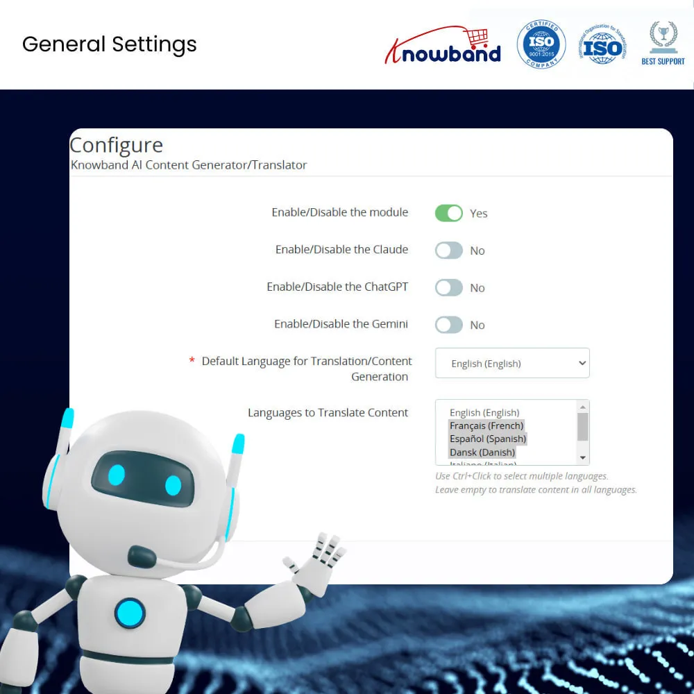 افزونه AI Content Generator Translator ترجمه هوش مصنوعی پرستاشاپ