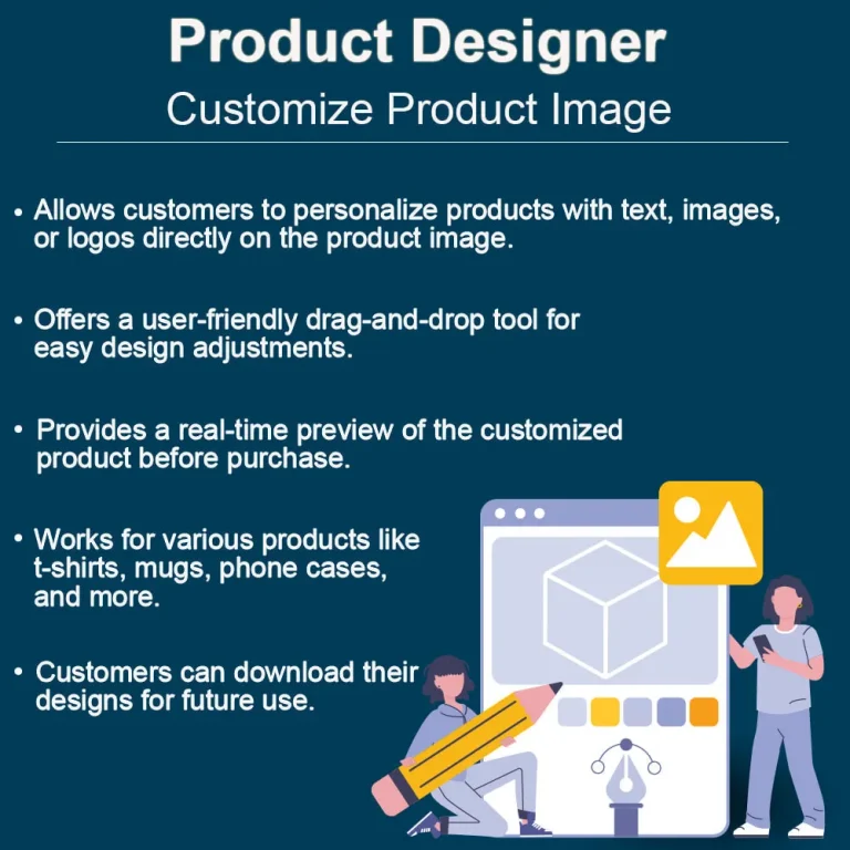 Product Designer افزونه ویرایش و طراحی سفارشی محصولات پرستاشاپ