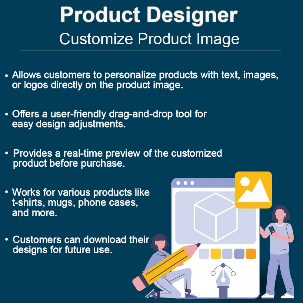 Product Designer افزونه ویرایش و طراحی سفارشی محصولات پرستاشاپ