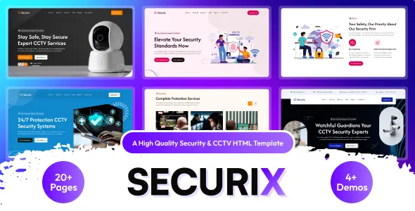 Securix قالب HTML دوربین مداربسته و سیستم امنیتی